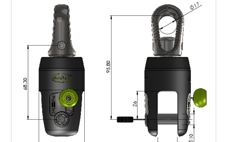NEX2.5 emmagasineur emerillon oeil flying sail furler swivel eye profurl