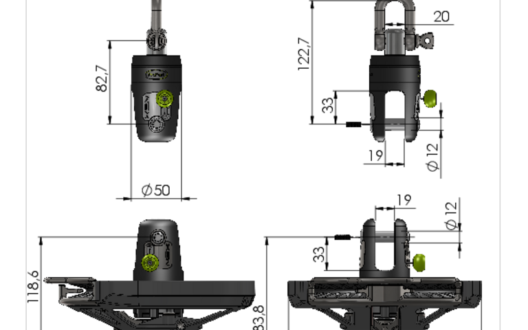 NEX4.0SPEED emmagasineur version manille mousqueton flying sail furler shackle snapshackle
