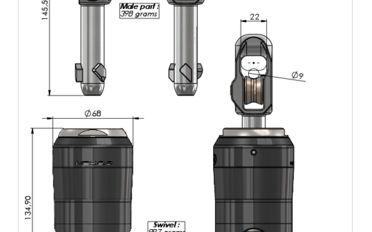 P598035 Hook Swivel lock NEX8.0 Specifications