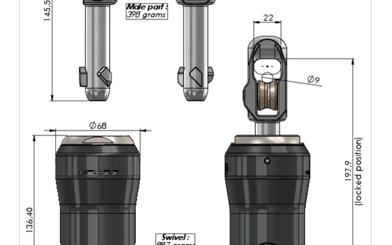 P596834 Hook Swivel lock NEX6.5 Specifications