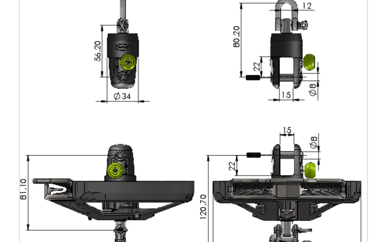 NEX1.5 emmagasineur version manille mousqueton flying sail furler shackle snapshackle profurl