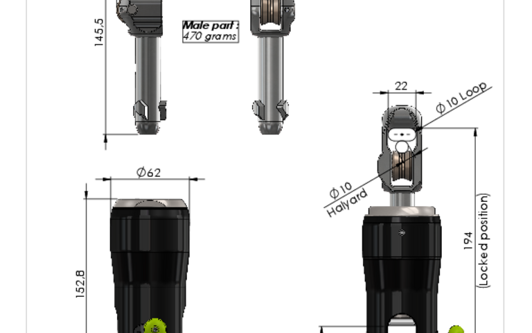 P596535 Hook Swivel lock NEX6.X Specifications