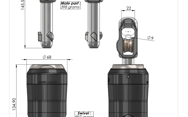 Hook Swivel lock NEX8.0 - P598035 - Specifications