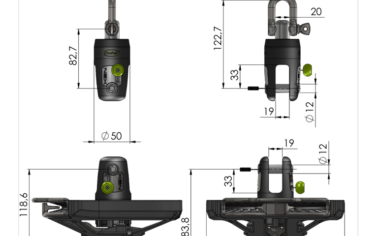 NEX4.0SPEED emmagasineur version manille mousqueton flying sail furler shackle snapshackle