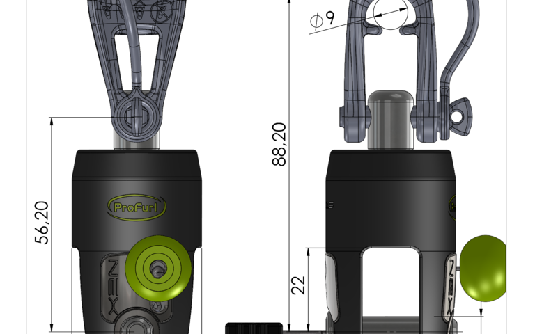 NEX1.5 emmagasineur emerillon MX flying sail furler swivel MX profurl