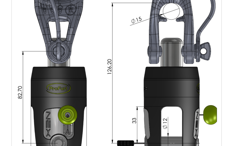 NEX4.0 emmagasineur emerillon MX flying sail furler swivel MX profurl