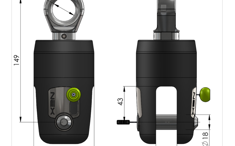 NEX12.0 emmagasineur emerillon oeil lashing flying sail furler swivel lashing eye profurl