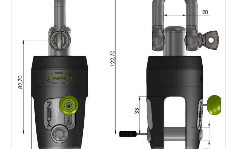 NEX4.0 emmagasineur emerillon manille flying sail furler swivel shackle profurl