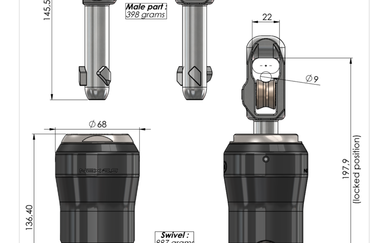 Hook Swivel lock NEX6.5 - P596834 - Specifications