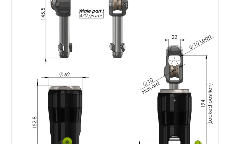 Hook Swivel lock NEX6.X - P596535 - Specifications