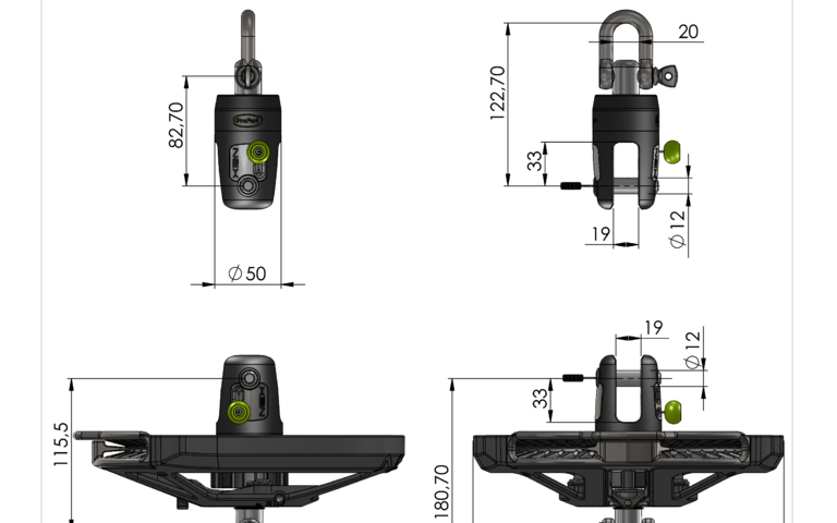 NEX4.0 emmagasineur version manille mousqueton flying sail furler shackle snapshackle